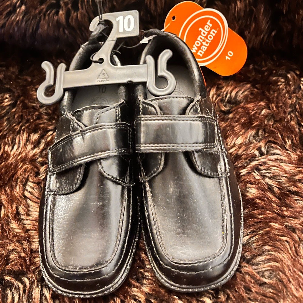 Wonder Nation Classic Black Dress Shoes for Kids
